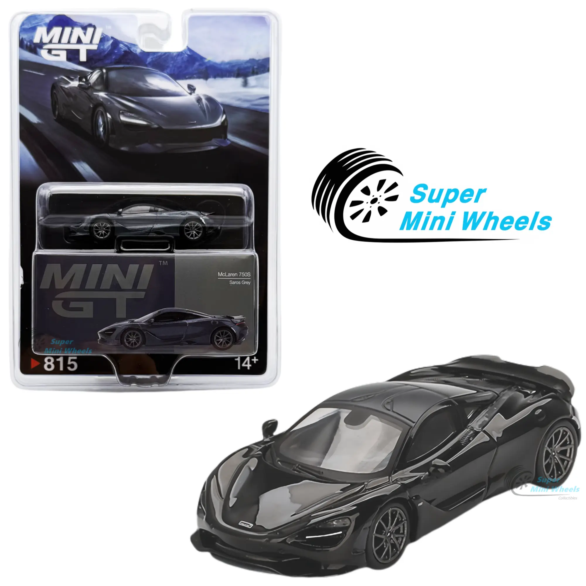 Mini GT 1:64 McLaren 750S Saros Grey #815