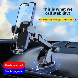 New automatic locking silicone suction cup air vent phone holder for car navigation and mobile phone use