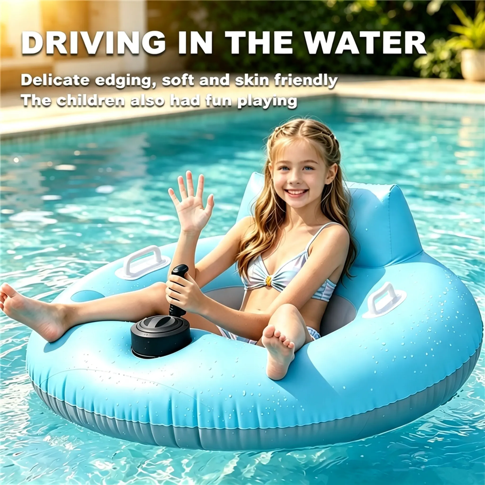 Adult Motorized Inflatable Water Float | Propeller Driven Pool Lounger with Joystick Steering for Lake Beach Summer