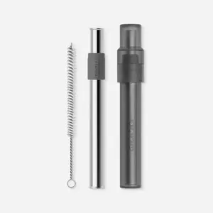 Jumbo Pocket Straw - Charcoal