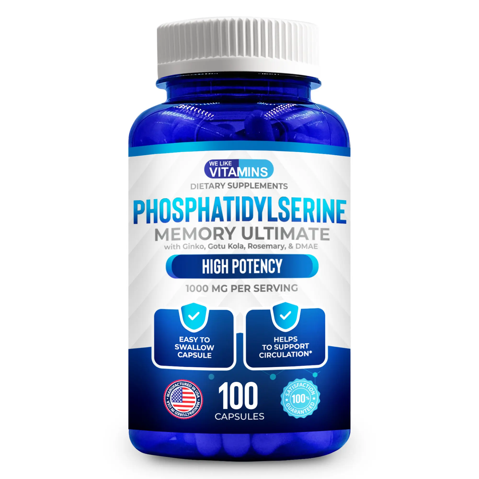 We Like Vitamins PHOSPHATIDYLSERINE | 100 Capsules