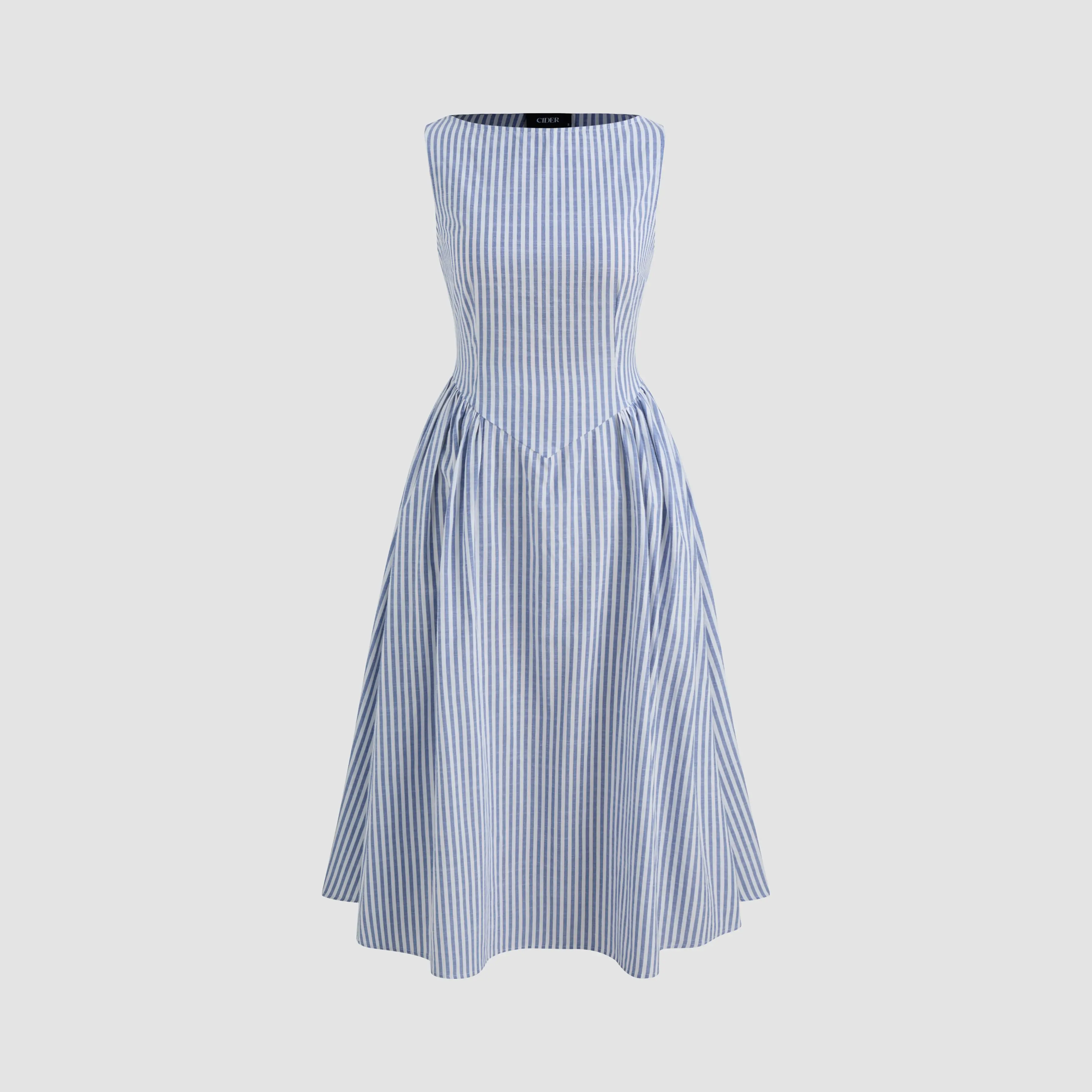 Cider [size 0-10] Cotton-blend Boat Neck Striped Ruffle Maxi Dress - TikTok  Shop