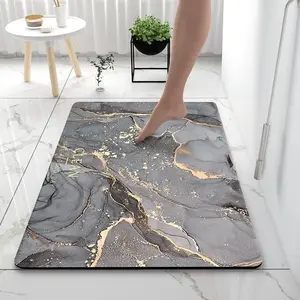 1pc Anti-slip Bath Rug Soft Non-Slip Quick Dry Bath Mat Absorbent floor mat bathroom mat Machine Washable Shower Carpet For Home