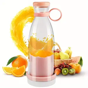 350ml Mini Portable Blender 20oz Usb Rechargeable Electric Juicer Smoothie Cup Protein Shaker Mixer Bottle Compact Small Blender for Travel Gym Office and Outdoor Activities