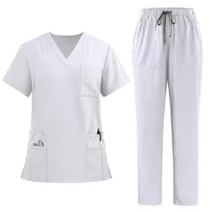 Product: Nurse Doctor Uniform, New Surgical Scrubs, Operating Room Straight Pants, Solid Color Scrub Set