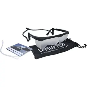 Crystal Fog/Cloud Goggles for Instrument (IFR) Training with Bag Tag with Light Gun Signals.