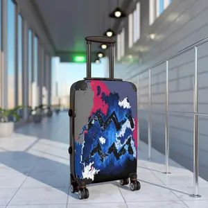 Zodiac Aquarius Suitcase with Canvas and Polycarbonate Material, Telescopic Handle, and 360 Degree Swivel Wheels