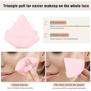 Triangle super soft for Both dry and wet Makeup Setting/Concealer/Loose and Body Powder/Foundation/Blush Makeup Sponge Set