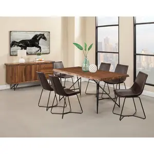 Live Edge Dining Table, Light Walnut
