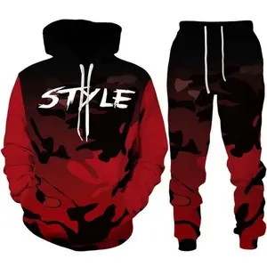Camouflage Hoodie Pant Suit 3D Printed Casual Men High Quality Tracksuit Outfits Fashion Men's Clothing 2pcs Sets