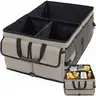 Gorilla Grip Patent Pending Large Capacity Trunk Organizer, Sturdy Water and Slip Resistant Collapsible Organization Container for Car, Sedan, SUV, Multi Compartment Box, Vehicle Accessories