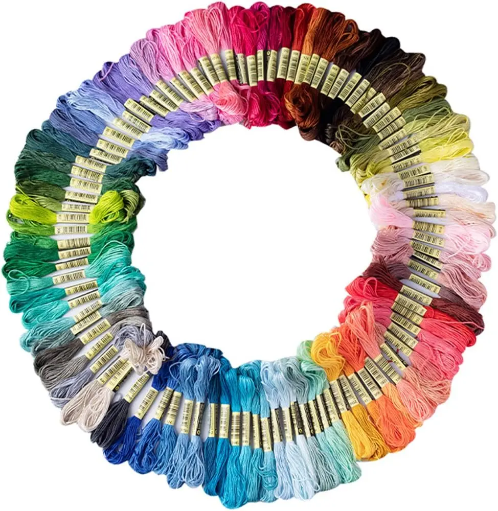50 Skeins Friendship Bracelet String, Rainbow Embroidery Floss for DIY Bracelets, Cross Stitch & Crafts.