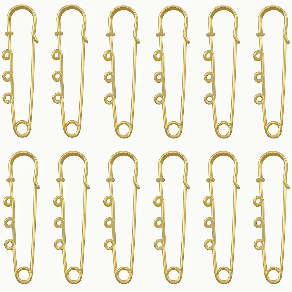 22 pieces of alloy metal DIY pins with pendant clasps - golden and silvery, 1.97 inches, suitable for jewelry making, clothing and bags, multi-functional craft accessories, jewelry-making tools | decorative pins | durable clasps, jewelry-making tools