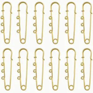 22 pieces of alloy metal DIY pins with pendant clasps - golden and silvery, 1.97 inches, suitable for jewelry making, clothing and bags, multi-functional craft accessories, jewelry-making tools | decorative pins | durable clasps, jewelry-making tools