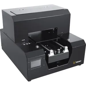 A4UV printer phone case metal label acrylic wood glass PVC plastic small flatbed printing machine