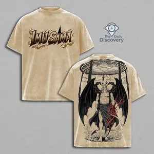 Limited Limited Edition Imu Sama Graphic Tee - Acid Wash Oversized Anime Shirt Themed graphic American-made pure cotton T-shirt | High-quality 100% cotton street style T-shirt | Relaxed fit