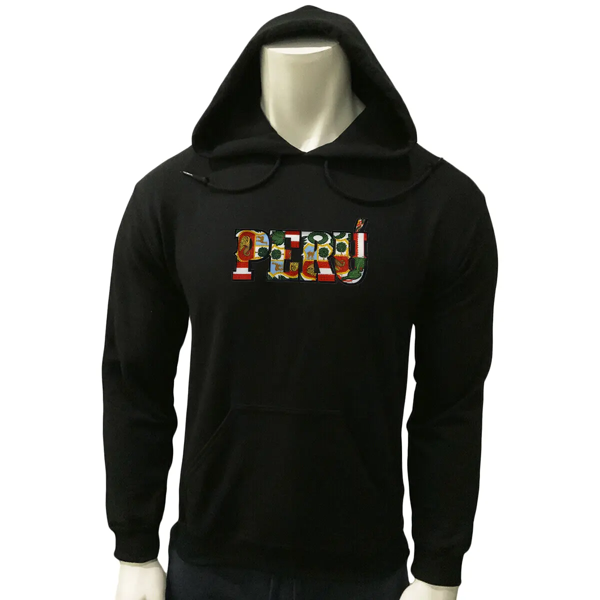 New Peru Coat Of Arms Rhinestones Shield Peruvian Men's Hoodie Sweatshirt S M L XL