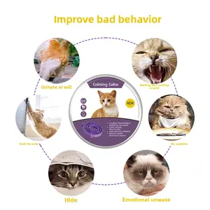 No More Pet Stress from New Spaces, Thunder or Fireworks! Calming Anti-Anxiety Collar |   Eases Anxiety, Total Peace of Mind for Pet Parents