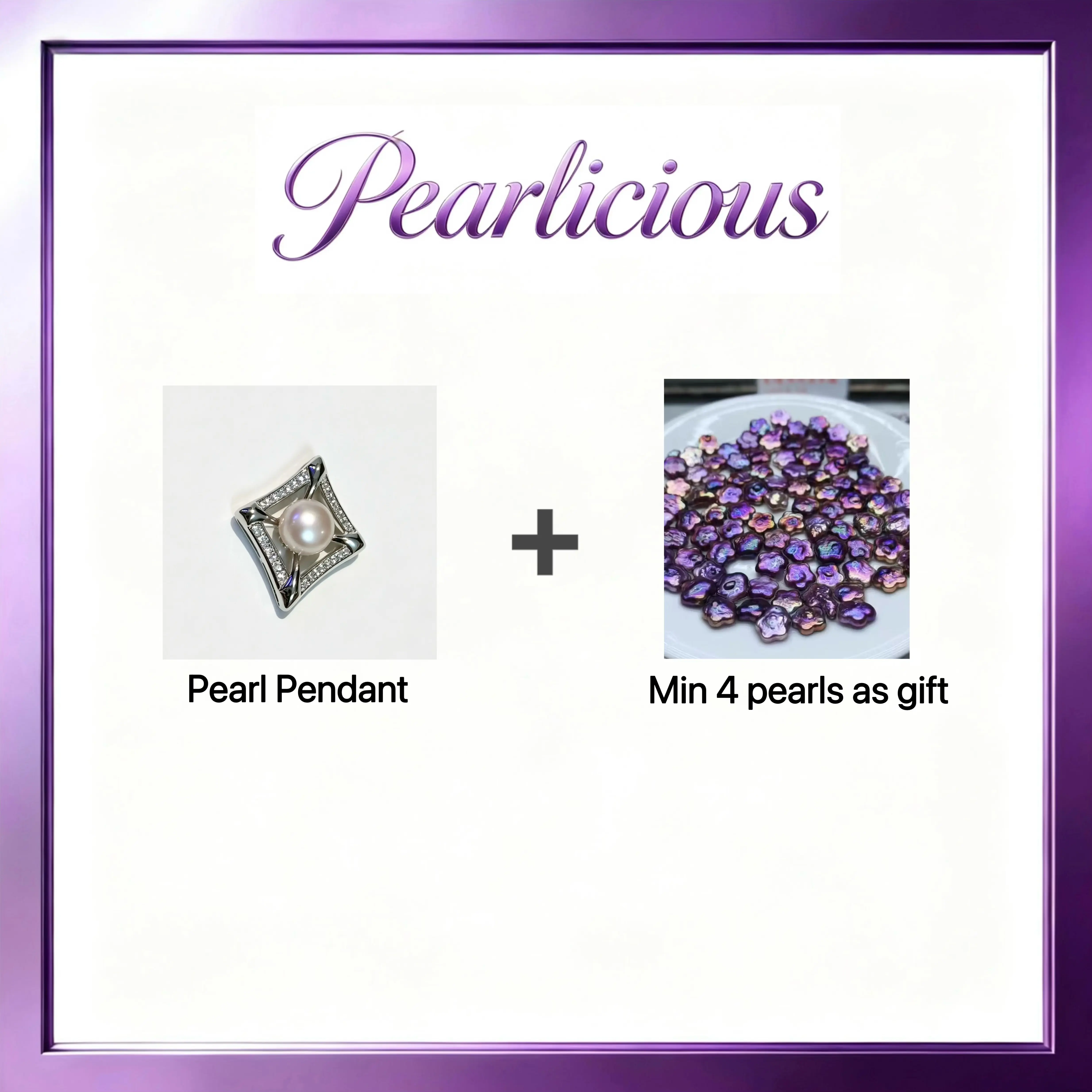 Pearl pendant with Freshwater Silver Blossom Pearl Gift (4 Pearl)[live opening] / Freshwater Pearl Pendant Random Pearl Color In Jewelery