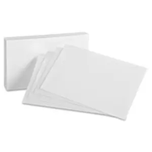 Oxford  Blank Index Cards, White
