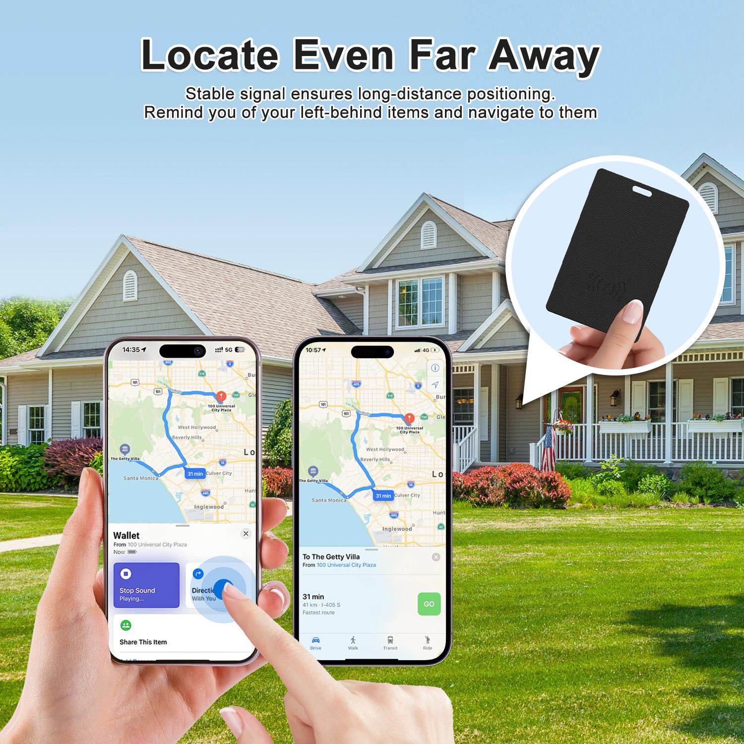 Ultra Slim Tracker Card Tag(iOS Only),Wireless Charging,Smart GPS Tracker Compatible with Apple Find My Wallets Finder Tracking Cards Tags, Keep Track Item Locator of Luggage, Passport, Purse, Backpack,No fee and app