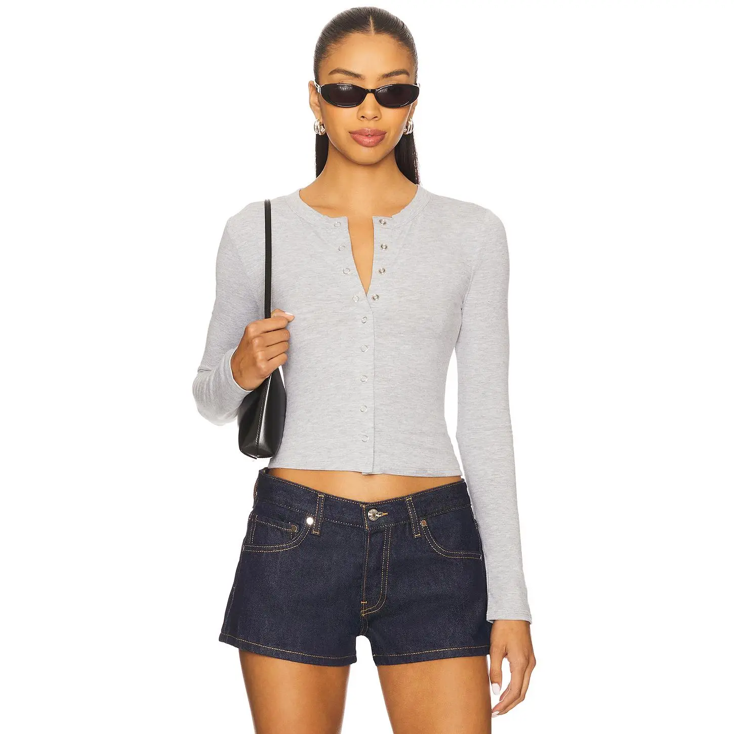ALL THE WAYS Viola Top in Grey