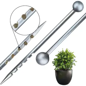 10"x Diameter 0.27" Soil Probe Stainless Steel Soil Sampler Probe Soil Moisture Probe for Plants No Batteries Required Moisture Meter for Plant Garden Farm Soil Sampling