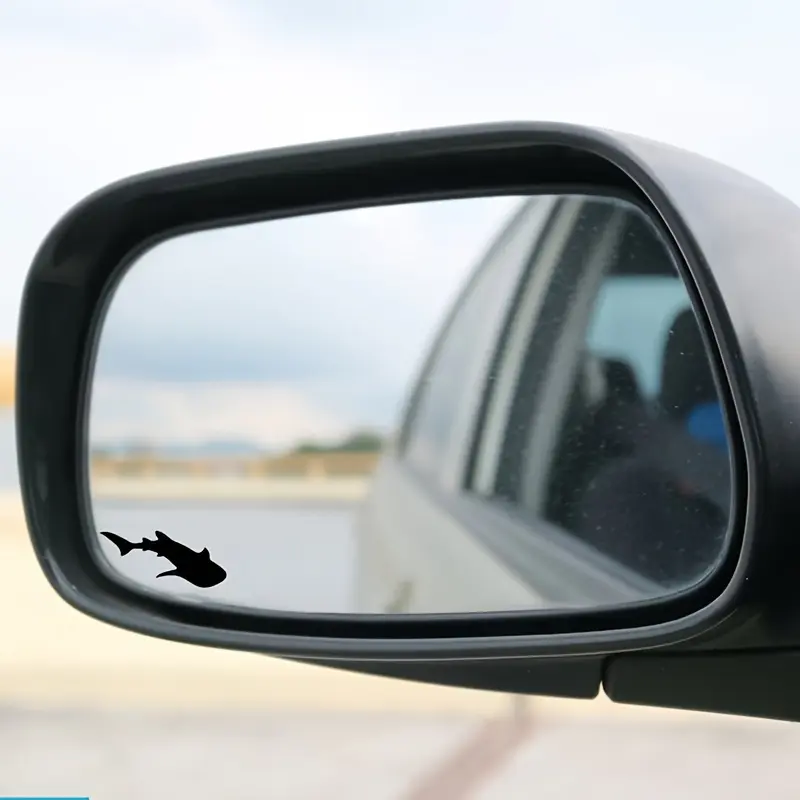 Vintage Baby Whale Shark Sticker, Car Rearview Mirror, Beach and Ocean Themed Vinyl Sticker, Self-Adhesive, Glossy Finish, Shark, Car Stickers, Car Decals, Car Decorative Sticker