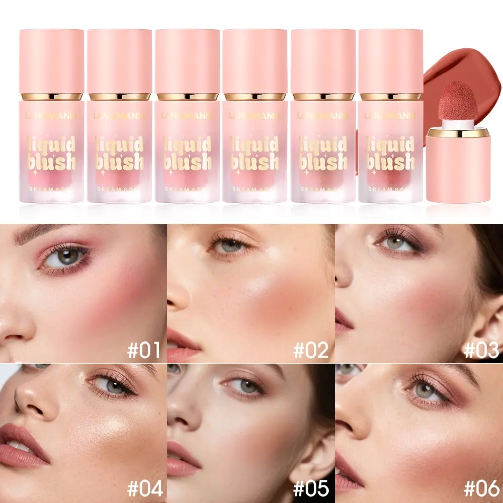 Mist color silky smooth powder blusher liquid, lightweight, durable, waterproof, anti smudge, non peeling, natural makeup effect Beauty Cosmetics