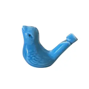 Ceramic Bird Whistle, Blue Wind Instrument for Kids (Toys & Hobbies Musical Accessory), Bird Whistle Whistles
