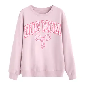 Dog Mom Coquette Sweatshirt, Dog Lover Shirt, Dog Mama Shirt, Soft Girl Era Shirt, Pink Bow Coquette Shirt, Social Club Shirt