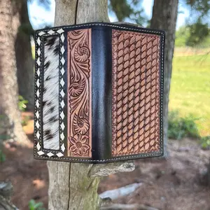 Leather/Cowhide Large Wallet/Checkbook Cover