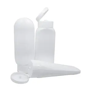 Natura Bona Empty Squeeze Bottle/Oval Tube for Lotion, Soap, Gel, Shampoo, Massage Oils with Hinged Flip Cap. BPA Free HDPE Safe to Use Plastic. Perfect for Homemade DIY Products, 6.1 Oz, 3-Pack