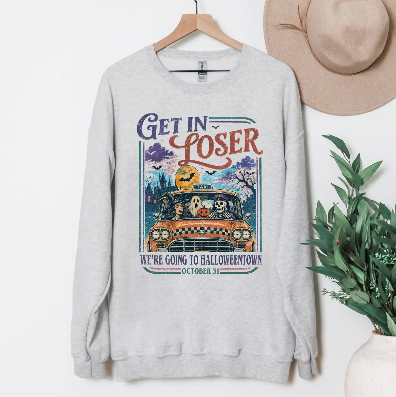 Get in Loser We're Going to Halloween T-Shirt or Sweatshirt, DTG Printed