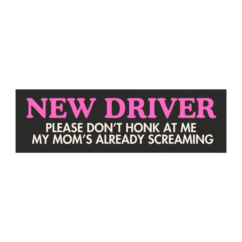 New Driver Funny Car Magnet, Funny Car Magnet, Funny Bumper Sticker, Gifts For New Driver, Teenager Gift, Student Driver Magnet