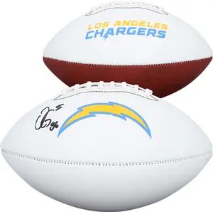 Justin Herbert and Oronde Gadsden II Los Angeles Chargers Autographed Franklin White Panel Football - Fanatics Authentic Certified
