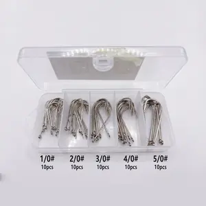 Long Handle Dual Barb Live Bait Fishing Hooks Set, High Carbon Steel, Multiple Models, Freshwater, Saltwater, Lure, Live Bait Fishing