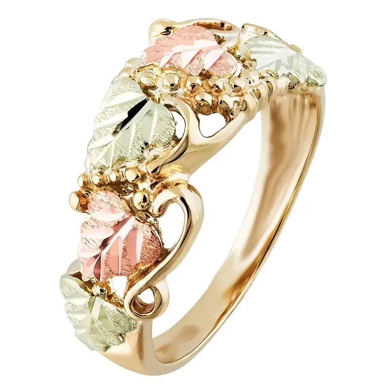 Elegant Golden Leaf Gold-Coated Statement Decorative Ring - Non-Precious Metal Electroplated, Suitable for Thanksgiving, Daily Wear, Teenagers, Gold-Coated Rings, Statement Decorative Rings