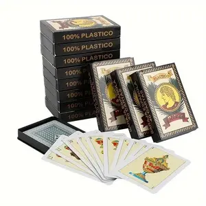 40 Sheets Spanish Playing Cards – PVC Plastic Cards with 1/2 Decks & Boxes, Perfect for Puerto Rico & Mexican Games