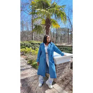 DENIM TRENCH COAT
