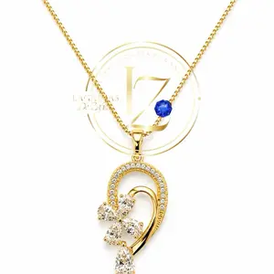 Gold Plated Half-Heart Pendant Necklace, 18-in Fine Chain