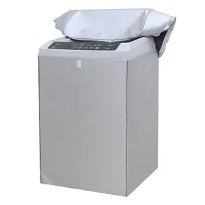 Simple sun protection and waterproof washing machine cover with a single-sided silver-coated dust cover on the upper wave wheel drum effectively protects the washing machine.