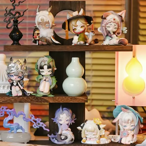 Ninimo Between-Clouds Seasonal Whispers Blind Box Set - Eastern Aesthetics 1:8 Resin Art Figure, Blending 4-Season Elements, 1:96 Secret Chase, Culture Gift for Doll Enthusiasts, Gifting to Fellow Collectors, Traditional Chinese Premium Craft