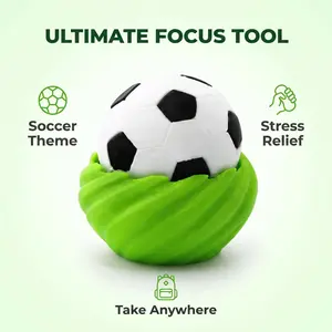 Buy 1 Get 1 Free 3D Printed Soccer Fidget Clicker Toy Set – Stress Relief Sensory Fidget with Crisp Mechanical Switch, Portable Anxiety-Relief Desk Toy for Kids & Adults, Focus & Relaxation Tool for Office, School & Travel Use