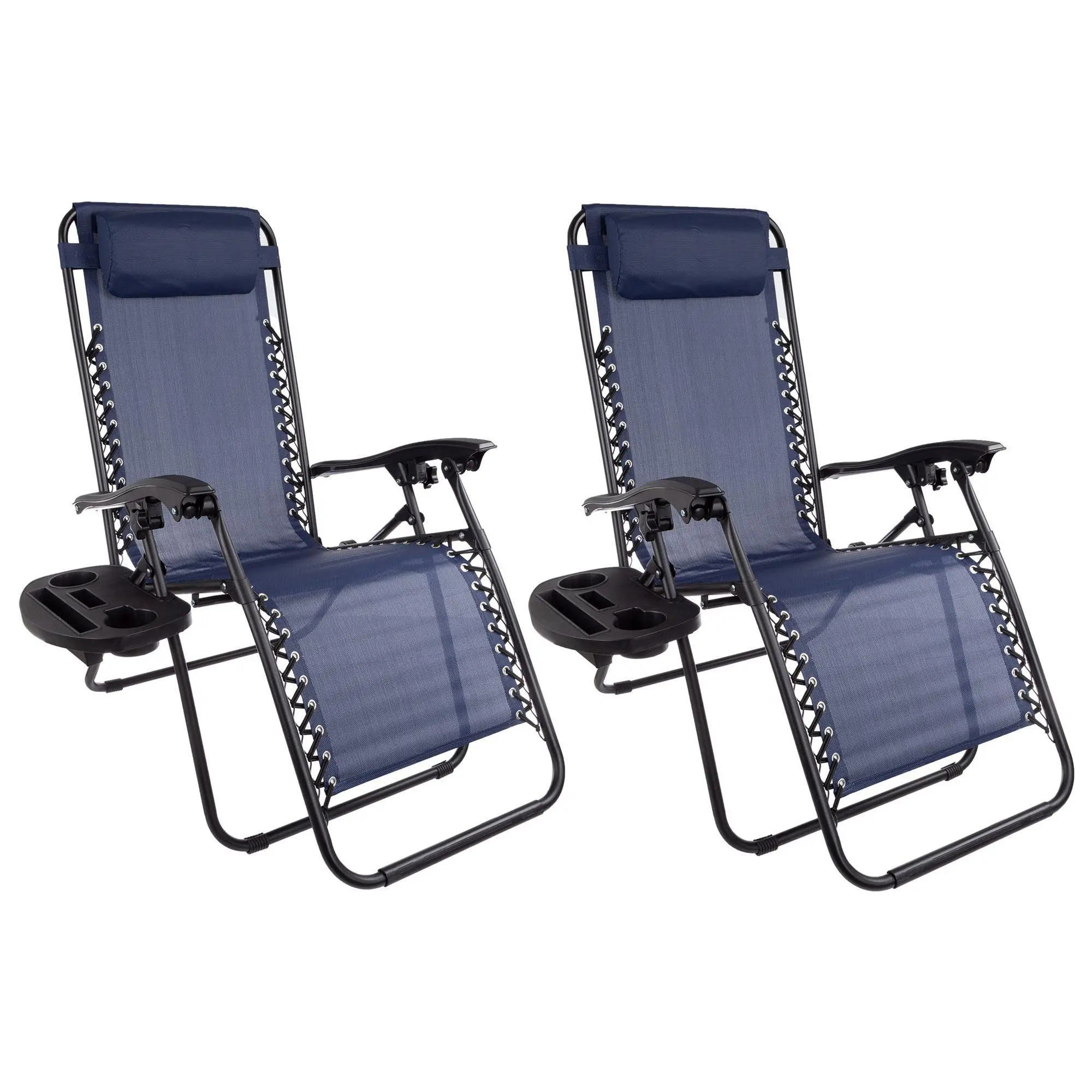Pure Garden 2 Outdoor Zero Gravity with Side Tables