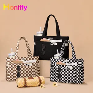 HONITTY Lightweight 3-in-1 Tote-Shoulder-Crossbody Work Laptop Bag, 15.6 in Laptop Compatible, 40oz Cup Holder, Multi-Compartment, Zipper Closure, Adjustable Strap (Ideal for Camping, Vacation)