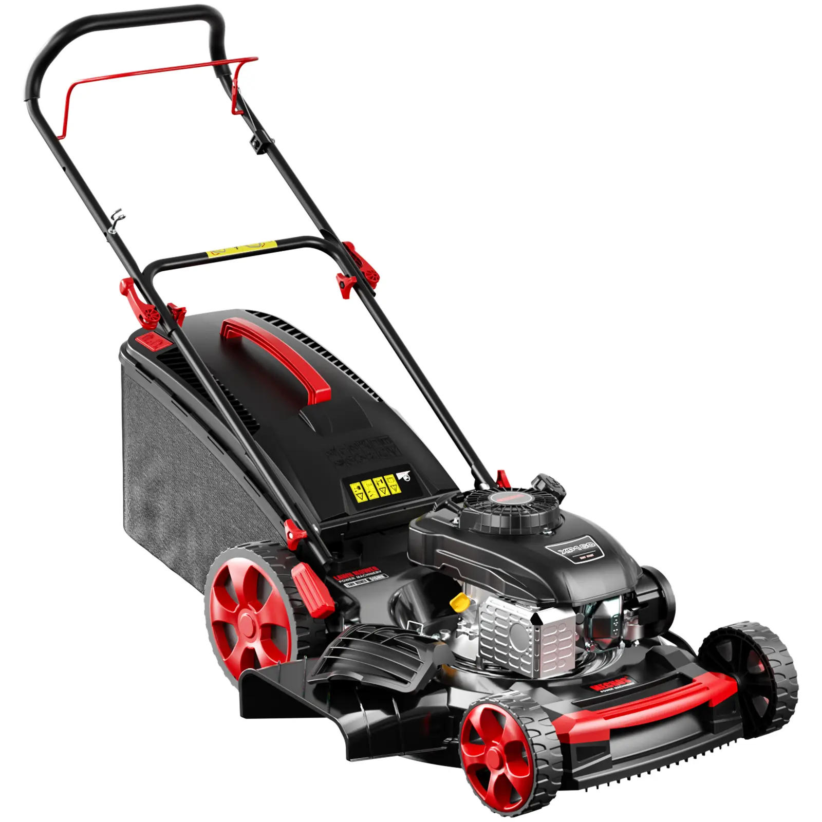 21-Inch Self Propelled Gas Lawn Mower, 201cc 4-Cycle Engine, 3-in-1 Walk Behind Mower, 3-Position Height Adjustment