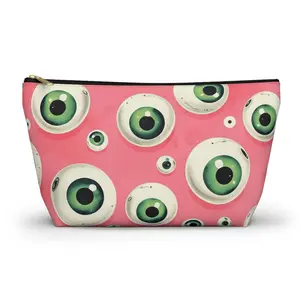 Pouch, Eyeball Design, Whimsical Punk, Cosmetic Bag, Toiletry Pouch, Makeup Case, Zipper Bag, Travel Organizer
