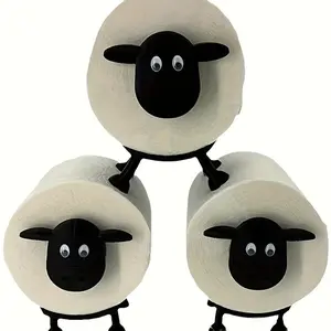 Sheep Design Toilet Paper Holder, 1 Count Modern Bathroom Tissue Storage Stand, Bathroom Accessories, Home Organizer for Bathroom, Bathroom Decor Supplies