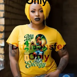 420 Big Energy Bob hairstyle /Afro Curl Gurl Dtf Transfer only